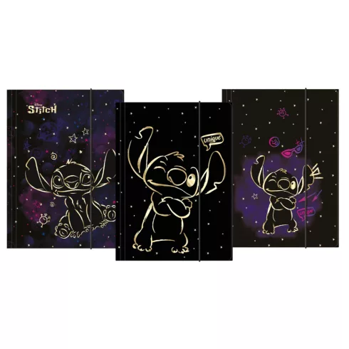 32- Gumis mappa Stitch A/4, 3 mintával 