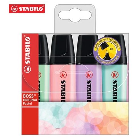 05- Szövegkiemelő Stabilo BOSS 4 darabos - Pasztell
