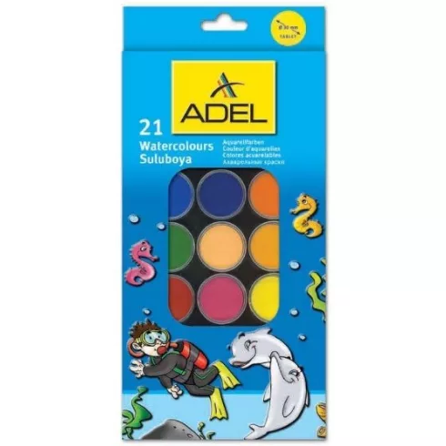 29- Vízfesték Adel 21 darabos, nagygombos - 931