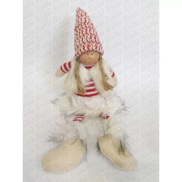 G- Karácsonyi textil lány ülő 36 cm - 454182