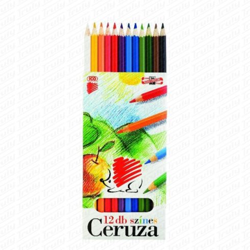 31- Süni színes ceruza 12-es hatszögletű Ico 3582
