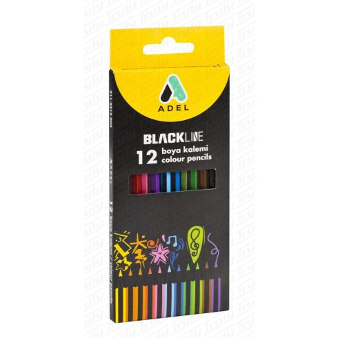 28- ADEL színes ceruza feketefás 12-es 2312