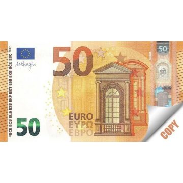 13- Pénz mintás tépőtömb 50 Eur