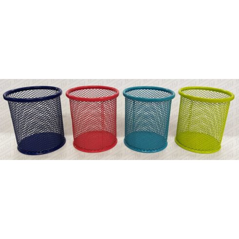 R- Mesh írószertartó pohár színes kerek