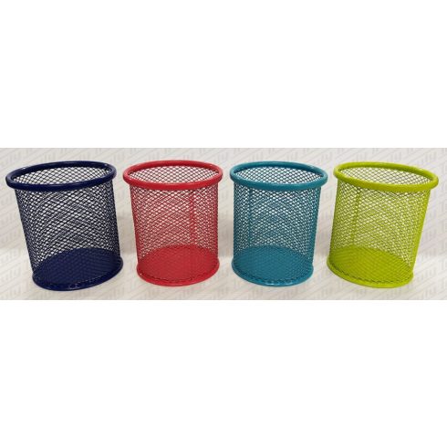 R- Mesh írószertartó pohár színes kerek (CSAK ZÖLD)