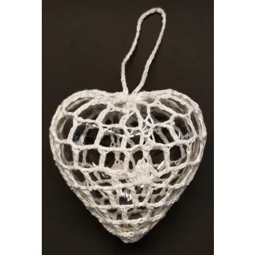 G- Karácsonyfadísz horgolt szív 671521