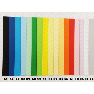   00- Dekorkarton Fabriano kétoldalas A/4, 200 gr - 17 színben