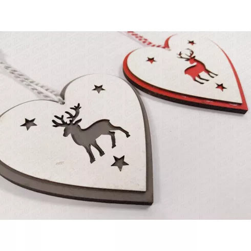 G- Karácsonyi fadísz szív 10cm 456755/761