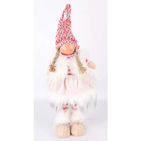G- Karácsonyi textil lány álló 32cm - 454178