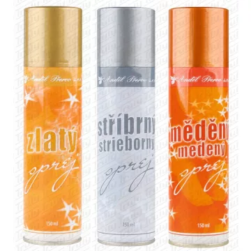 R- Dekor spray arany, ezüst, bronz 150 ml.