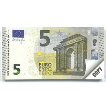 13- Pénz mintás tépőtömb 5 Eur