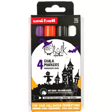 20- Folyékony kréta Uni vékony PWE-5M 4 darabos Halloween