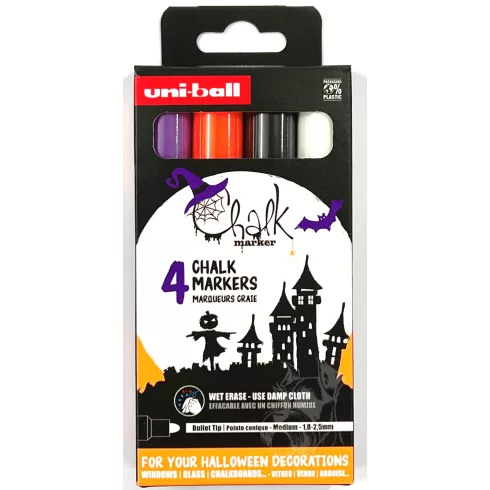 20- Folyékony kréta Uni vékony PWE-5M 4 darabos Halloween