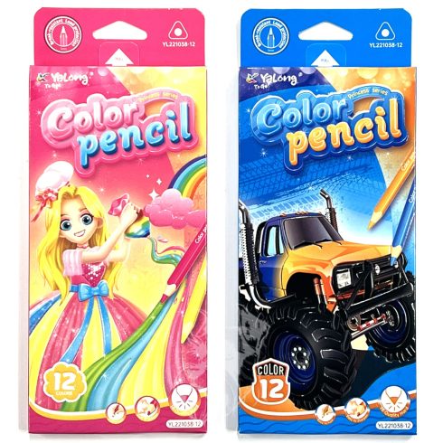 24- Színes ceruza YaLong 12 darabos Princess - 221038-12