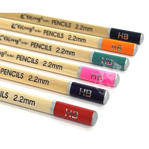 06- Ceruza YaLong HB Natúr, 6 színben - YL221331