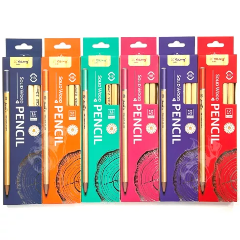 06- Ceruza YaLong HB Natúr, 6 színben - YL221331