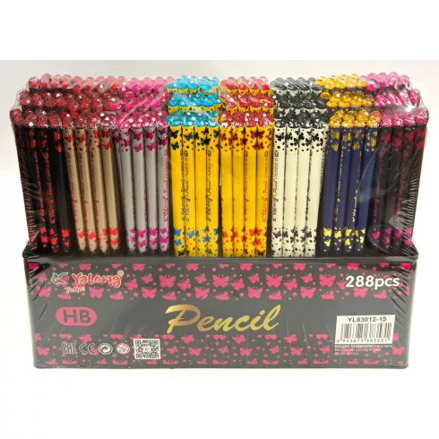 07 - Ceruza Yalong csillámos kövekkel - 3 mintával