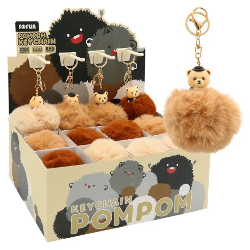 R- Kulcstartó plüss Macis, 3 színben - 7063