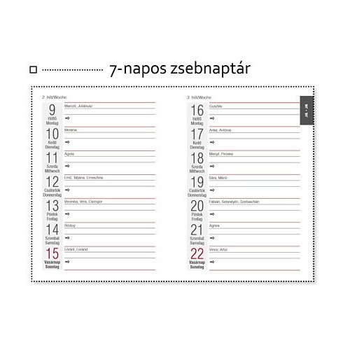 24- Zsebnaptár 7 napos MINTÁS - 2026
