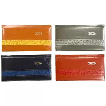 24- Zsebnaptár haránt varrott 2026 - 4 színben