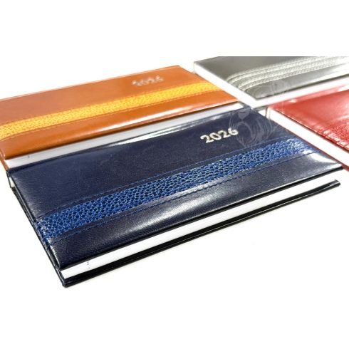 24- Zsebnaptár haránt varrott 2026 - 4 színben